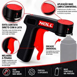 Conjunto Com 5 Pistolas Adaptadoras Universal Para Tinta Spray - Noll