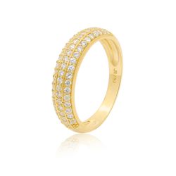 Anel Em Ouro 18k Com Diamantes - A866 - RIZZI JOIAS