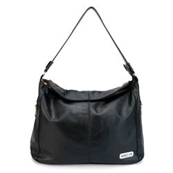 Bolsa Feminina Couro Legitimo Sacola Hobo Média Pr... - Road Seven