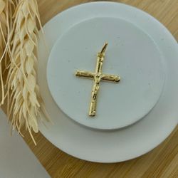 Pingente Crucifixo Banho Ouro 18k - Roanne Jóias