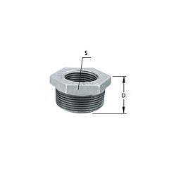 Bucha de Redução Galvanizada M.F. 1 x 3/8 - Romata Ferramentas e Máquinas