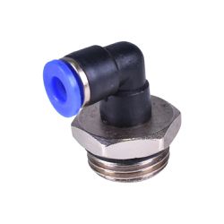 CONEXAO PNEUMATICA DE ENGATE RAPIDO COTOVELO MACHO TUBO 06 X 1/2 BSP - Romata Ferramentas e Máquinas