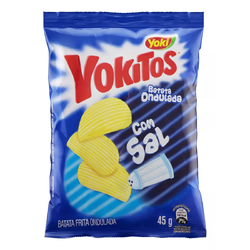 BATATA FRITA ONDULADA COM SAL YOKITOS 45 GRAMAS - Romata Ferramentas e Máquinas