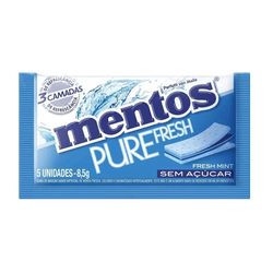GOMA DE MASCAR MENTOS PURE FRESH MINT 8,5 GRAMAS - Romata Ferramentas e Máquinas