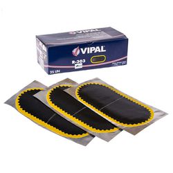 REMENDO A FRIO VIPAL R-303 OVAL 150 X 70 MM CAIXA COM 25UN - Romata Ferramentas e Máquinas