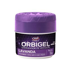 ORBIGEL GEL AROMATICO ODORIZADOR PARA VEICULOS LAVANDA 55GR - Romata Ferramentas e Máquinas