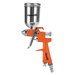 PISTOLA DE PINTURA TANQUE ALTO 100ML BICO DE 0,5MM GRAVIDADE ROSCA 1/4 - Romata Ferramentas e Máquinas