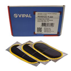 REMENDO P/ REPARO A FRIO VIPAL R-303 OVAL 150 X 70 MM CAIXA COM 30UN - Romata Ferramentas e Máquinas