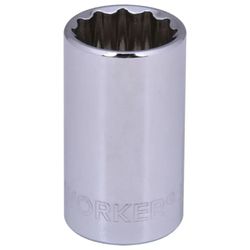 SOQUETE ESTRIADO WORKER 401579 ENCAIXE 1/2 CROMO VANADIUM 16MM - Romata Ferramentas e Máquinas