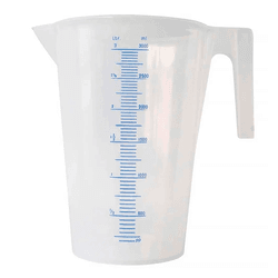 JARRA GRADUADA BREMEN 2166 EM POLIETILENO 3 LITROS ESCALA 300 EM 300ML - Romata Ferramentas e Máquinas