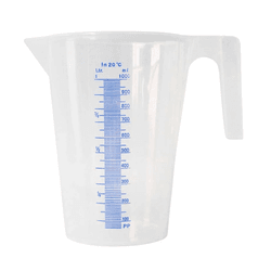 JARRA GRADUADA BREMEN 2163 EM POLIETILENO 1 LITRO ESCALA 100 EM 100ML - Romata Ferramentas e Máquinas