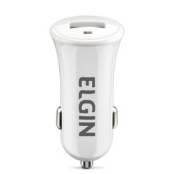 CARREGADOR VEICULAR ELGIN 46RCV1USB000 USB 12V 1A 5W BRANCO - Romata Ferramentas e Máquinas