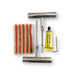 KIT PARA REPARO CONSERTO DE PNEU DE CARRO C/ FERRAMENTA INSERTO E COLA - Romata Ferramentas e Máquinas