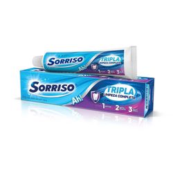 CREME DENTAL SORRISO TRIPLA LIMPEZA COMPLETA 70G - Romata Ferramentas e Máquinas