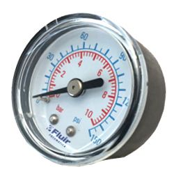 Manômetro Angular 1 1l2´´ Caixa Plástica (40mm) Rosca 1/8´´ NPT - 0 a 150Psi - Romata Ferramentas e Máquinas