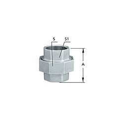 União Galvanizada Com Assento de Bronze F.F. 3/4 721 - Romata Ferramentas e Máquinas