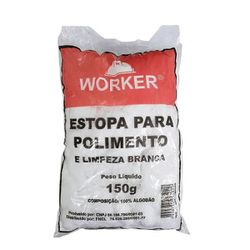 ESTOPA BRANCA PARA POLIR PACOTE COM 150GR - Romata Ferramentas e Máquinas