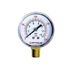 MANÔMETRO VERTICAL STEELS 14BAR/200PSI CAIXA PLASTICA 2