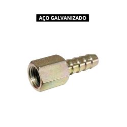 Espigão Fêmea Simples Fixo 1/2 NPT x 1/4 Escama LUB-24U - Romata Ferramentas e Máquinas