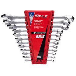 JOGO DE CHAVE COMBINADA DE 6 A 22MM COM 12 PEÇAS - Romata Ferramentas e Máquinas