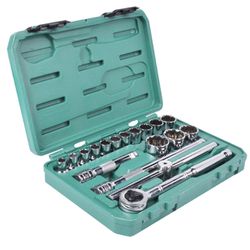 Jogo de Soquetes Estriado Com Encaixe de 1/2 - 18 Peças de 10 a 32mm - Romata Ferramentas e Máquinas