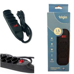 PROTETOR DE LINHA 4 TOMADAS 2 POLOS+TERRA CABO 1,5 METROS - Romata Ferramentas e Máquinas