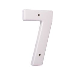 Numero 7 Branco, Plástico L10,5cm X A19,5cm X P2cm 1988 - Romata Ferramentas e Máquinas