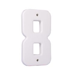 Numero 8 Branco, Plástico L10,5cm X A19,5cm X P2cm 1989 - Romata Ferramentas e Máquinas