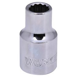 SOQUETE ESTRIADO WORKER 401579 ENCAIXE 1/2 CROMO VANADIUM 12MM - Romata Ferramentas e Máquinas