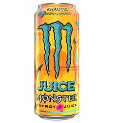 ENERGETICO MONSTER ENERGY JUICE KHAOTIC TROPICAL ORANGE - LATA 473ML - Romata Ferramentas e Máquinas