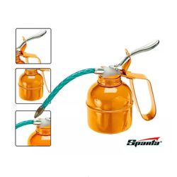 ALMOTOLIA DE ÓLEO METALICA COM BICO FLEXIVEL 300ML - Romata Ferramentas e Máquinas