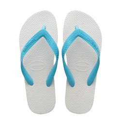 Sandalias Havaianas Tradicional Branca Com Tiras Azuis 37/38 - Romata Ferramentas e Máquinas