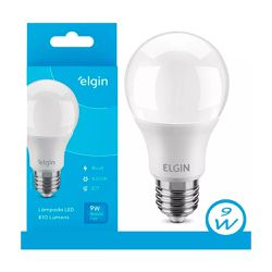 LAMPADA BULBO LED ELGIM 9W BIVOLT BRANCO FRIO 6500K - Romata Ferramentas e Máquinas