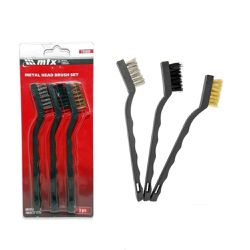 JOGO DE ESCOVAS DE ACO PEQUENAS COM 3 PECAS - Romata Ferramentas e Máquinas