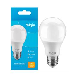 LAMPADA BULBO LED ELGIM 9W BIVOLT BRANCO QUENTE 3000K - Romata Ferramentas e Máquinas