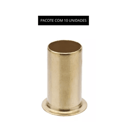 10 INSERTOS EM AÇO 6,5X4,35MM PARA TUBO OD 1/4