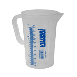 JARRA GRADUADA VILUBRI 2213 EM POLIETILENO 1 LITRO ESCALA 100 EM 100ML - Romata Ferramentas e Máquinas