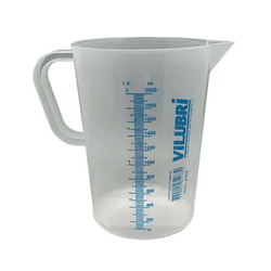 JARRA GRADUADA VILUBRI 2214 EM POLIETILENO 2 LITRO ESCALA 200 EM 200ML - Romata Ferramentas e Máquinas