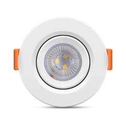 LUMINÁRIA LED DICRÓICA ELGIN EMBUTIR REDONDA 3W 3000K MR11 65MM - Romata Ferramentas e Máquinas