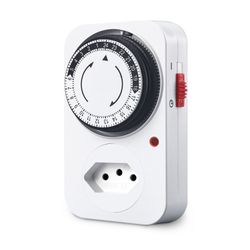 TIMER TEMPORIZADOR ANALOGICO ELGIM 10A 2P+T 48 PROGRAMAS BIVOLT - Romata Ferramentas e Máquinas