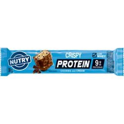 BARRA CRISPY PROTEIN NUTRY COOKIES AND CREAN 30G C/ WHEY + 9G PROTEINA - Romata Ferramentas e Máquinas