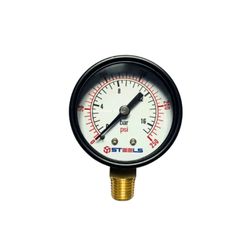 MANÔMETRO VERTICAL STEELS 16BAR/250PSI CAIXA PLASTICA 2