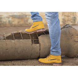 Bota Masculina Couro legitimo Coturno cano médio Roraima ROTA79 COR Milho - Rota 79