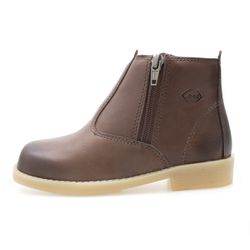 Botina masculina infantil Bota de couro legitimo forrada costurada com Zíper confortável e resistent... - Rota 79