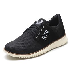 Sapato masculino couro Legítimo casual Preto Urban Class ROTA79 - Rota 79