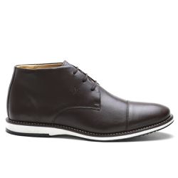 Sapato Brogue Amsterdã Cano Alto Couro Legítimo Ca... - ROTA SHOES