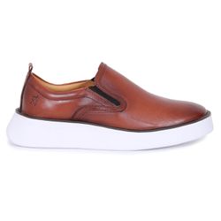 Sapato Masculino Couro Legítimo Sola Alta Tulum Ca... - ROTA SHOES