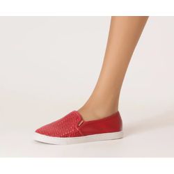 Tênis Slip On Ana Vermelho - 00071860 - RR CALÇADOS 