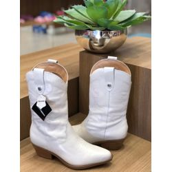 Bota Western Bottero Cano Médio Off-White - 000793... - RR CALÇADOS 