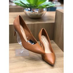 SAPATO SCARPIN COURO ATANADO CARAMELO - 00076816 - RR CALÇADOS 